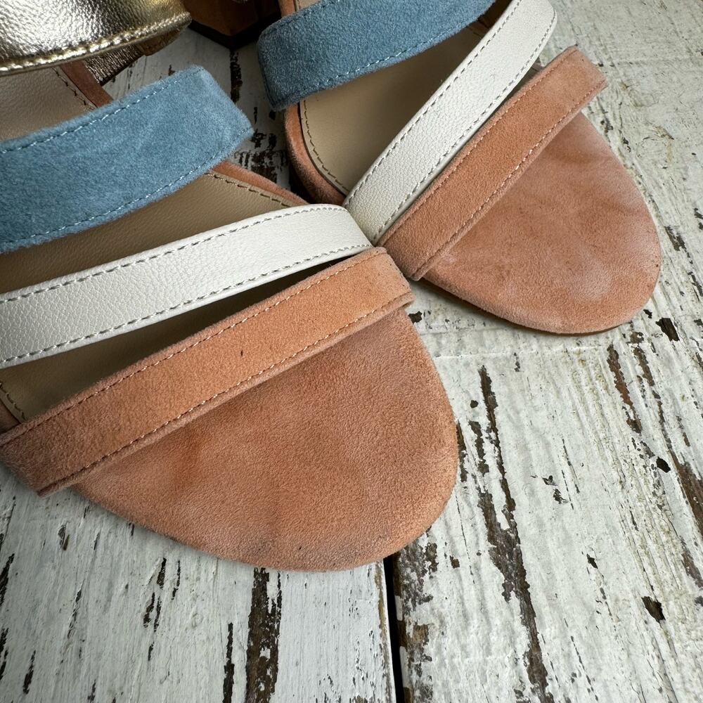 Botkier New York Sera Pump Block Heel Sandals Leather Strappy Size 7M - Picture 10 of 10